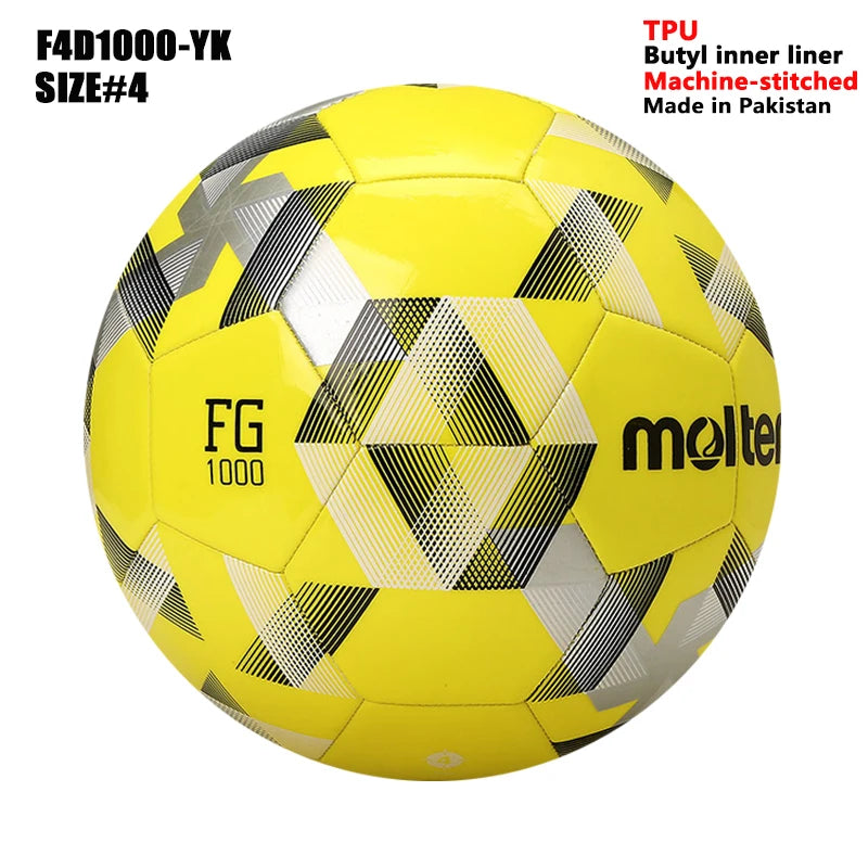 Balones de Fútbol Molten 2027, Tamaño Estándar 5 y 4, Alta Calidad, para Deportes de Equipo al Aire Libre, Partidos, Entrenamientos de Fútbol