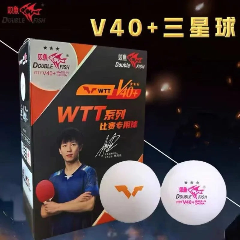 Pelota de tenis de mesa WTT de 3 estrellas, doble pez (pelo oficial WTT), pelotas de Ping Pong originales de 3 estrellas, novedad de 2021/2022/2023/2024
