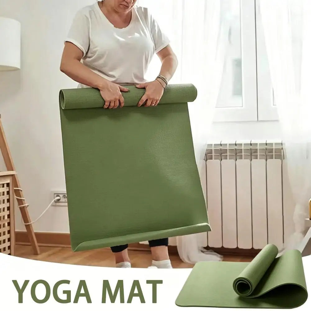 Esterilla de Yoga y Pilates de 180x50cm, portátil, antideslizante, para ejercicios de fitness, equilibrio, entrenamiento, para gimnasio en casa, colchoneta para dormir al aire libre