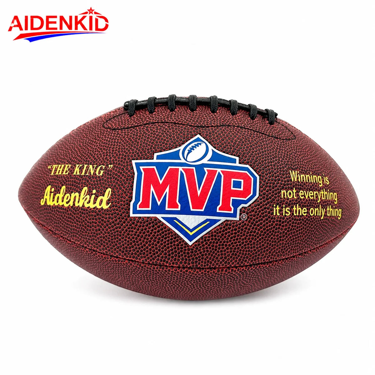 Balón de Fútbol Americano AIDENKID Talla 9, de Cuero PU, Tamaño Oficial, para Entrenamiento y Partidos al Aire Libre, para Adultos
