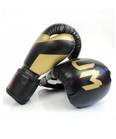 Guantes de Boxeo Transpirables de Cuero PU para Niños y Adultos, 12oz, 14oz, 16oz, Guantes de Entrenamiento Profesional para Taekwondo y Muay Thai