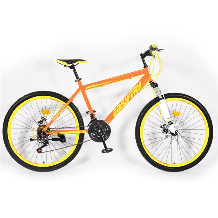 Bicicleta de montaña de 29 pulgadas con suspensión total, 21 velocidades, horquilla de acero, freno de disco y pedal estándar