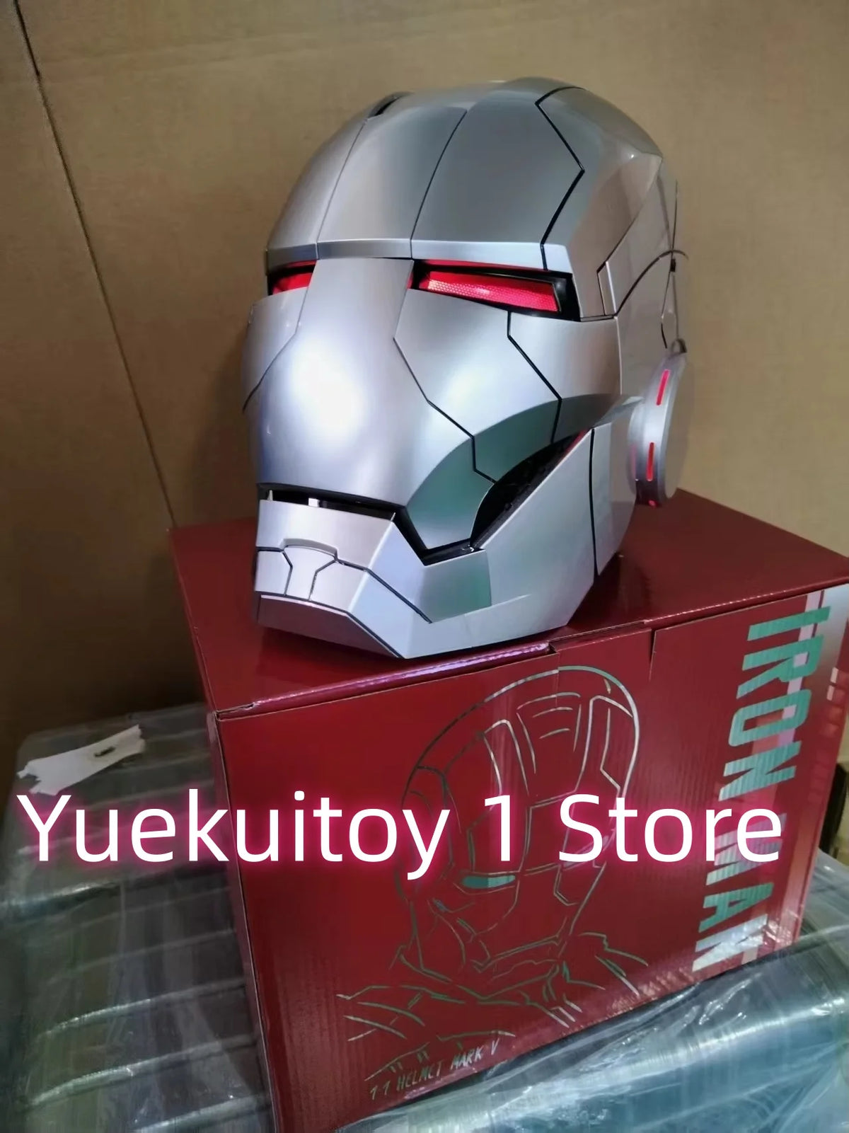 Casco de Iron Man Mk5 Usable, Cañón de Brazo del Duende Verde de Bumblebee, Juguete de Rol para Fans, Figuras de Acción, Regalos Coleccionables