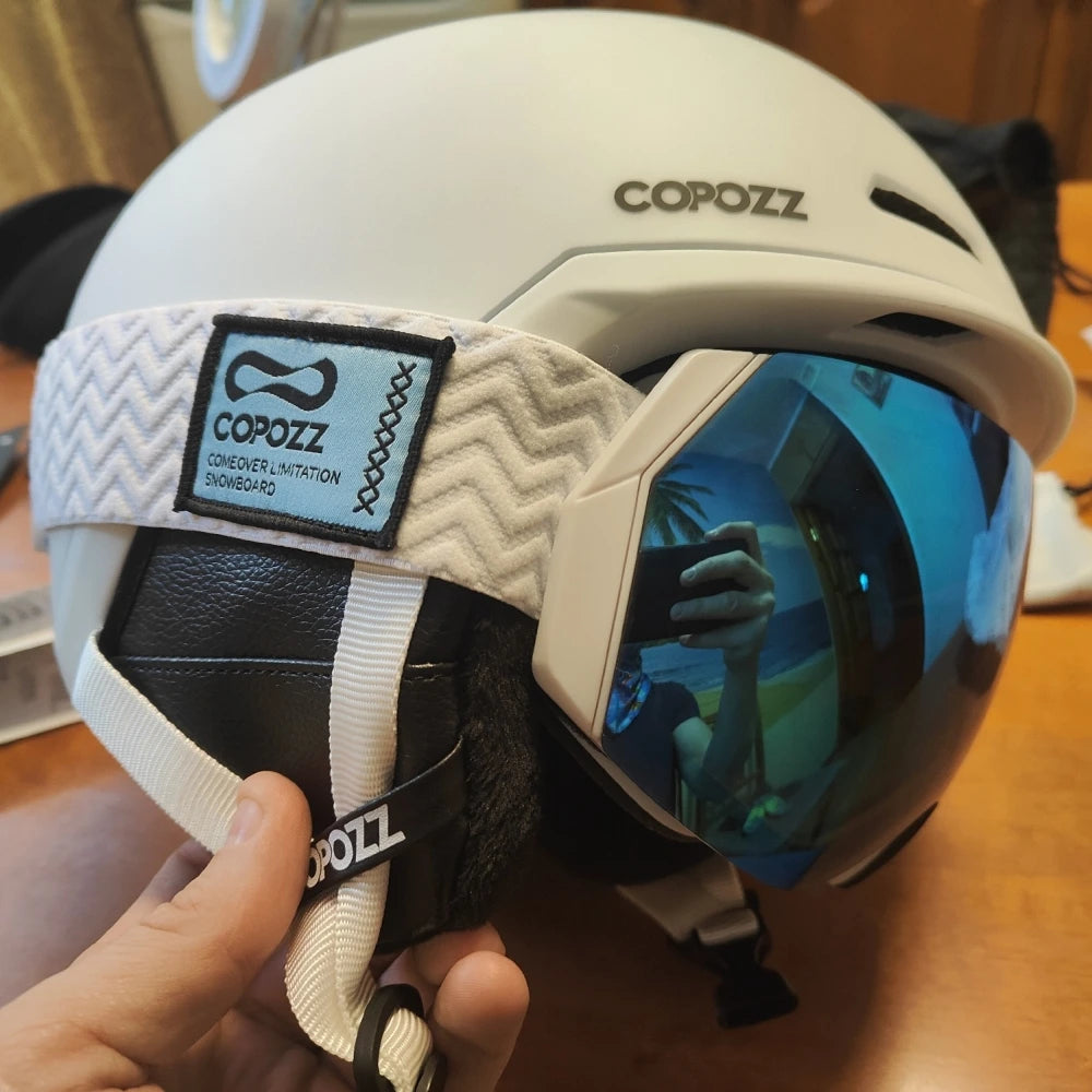 COPOZZ casco de esquí medio cubierto casco de esquí antiimpacto para adultos hombres mujeres esquí monopatín Snowboard casco de seguridad mujer hombre