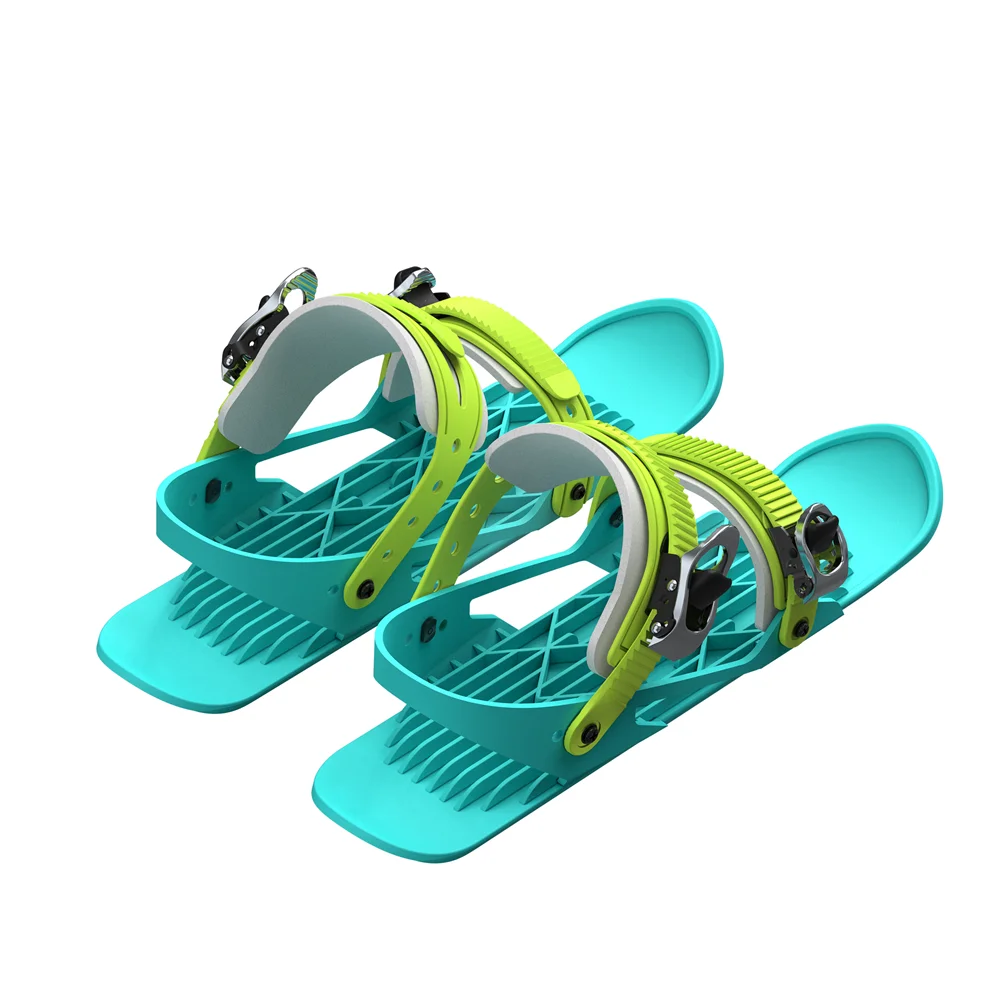 Mini esquís de nivel básico para adultos, adecuados para principiantes, botas de esquí que se pueden usar directamente en los pies, zapatos para caminar en la nieve