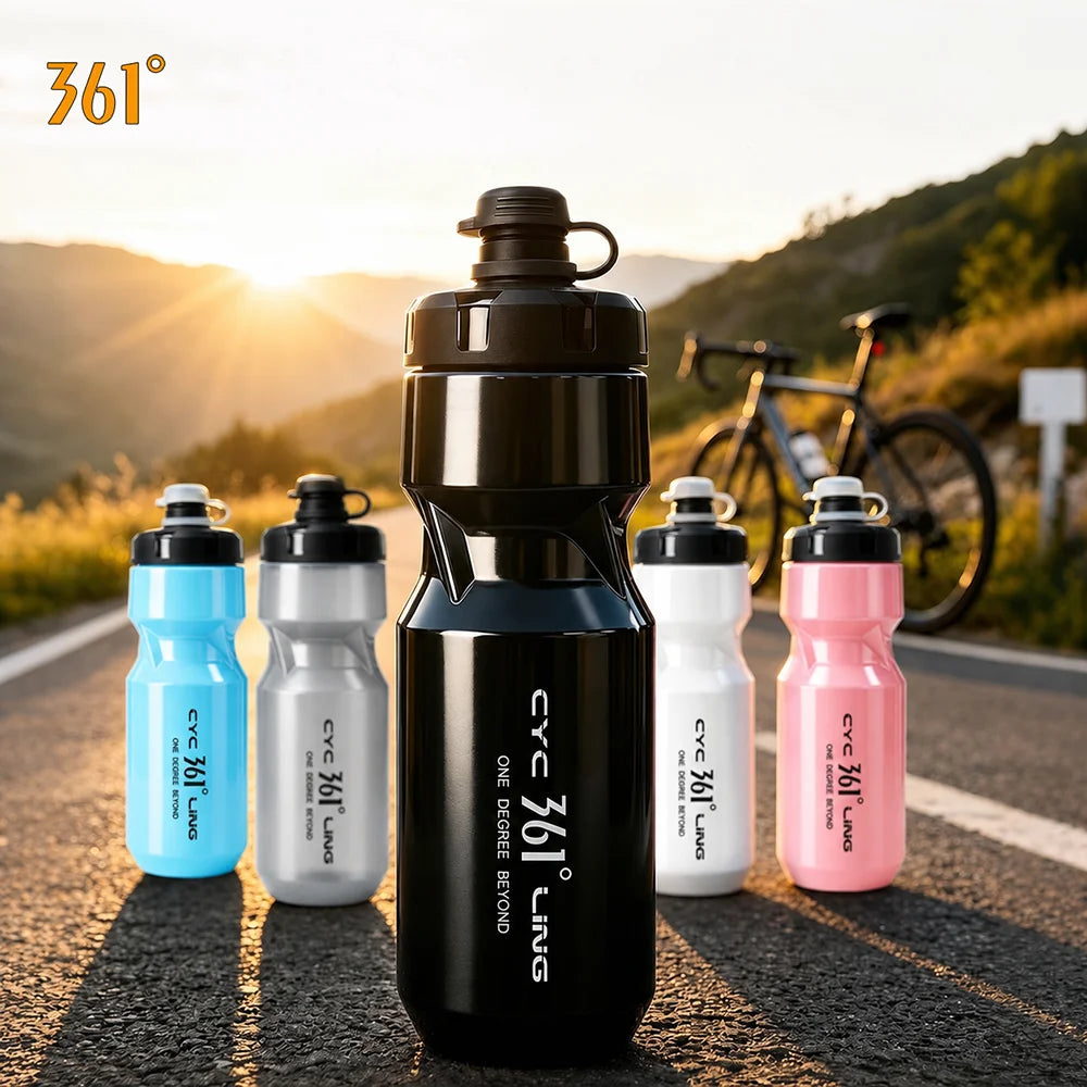 Botella de agua para bicicleta 361 Degrees de 710 ml, botella de agua exprimible para ciclismo, gran capacidad, botella de agua para bicicleta de montaña, accesorios para bicicleta