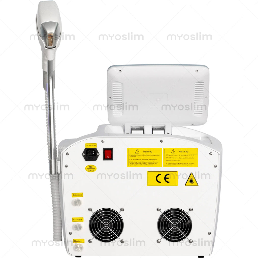 Máquina de Depilación Láser de Diodo Portátil de 7000W FAC 16 Barras con Pre-quemado, 6 Longitudes de Onda, Enfriamiento por Hielo, 3 Cabezales Magnéticos, Depiladora de Salón