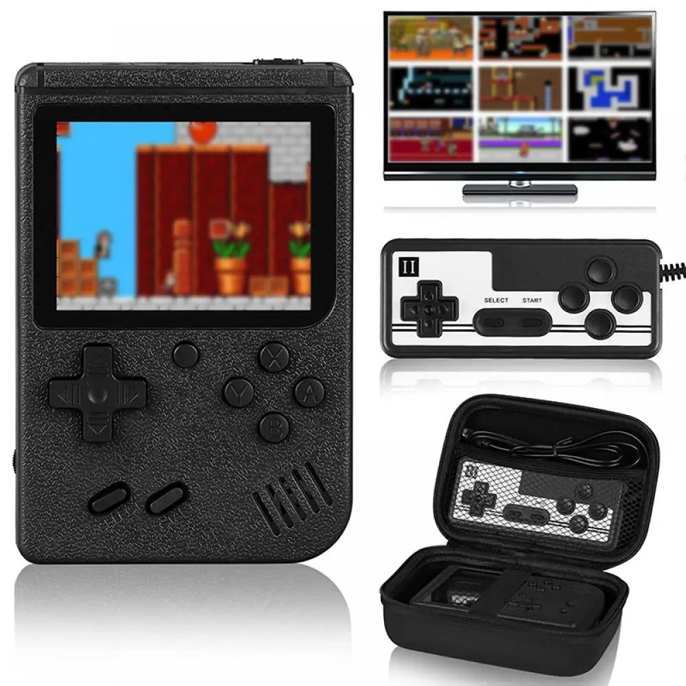 Mini consola de videojuegos portátil retro, 400 juegos integrados, pantalla LCD de 3.0 pulgadas, regalo para niños, consola portátil de 8 bits con salida AV