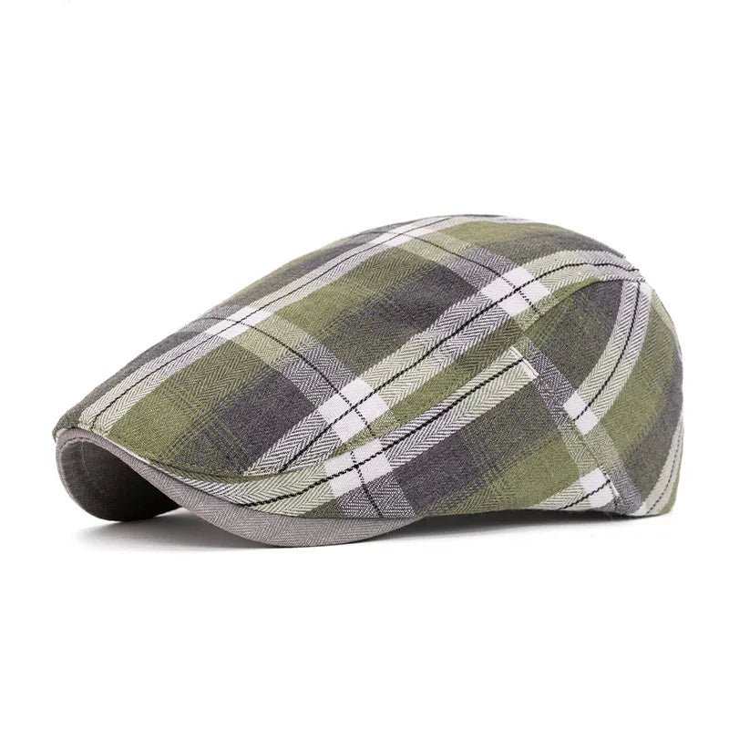 Boina de cuadros colorida para hombre y mujer, gorro artístico de estilo vanguardista, diseño fino, gorra tipo vendedor de periódicos retro británica para primavera y otoño