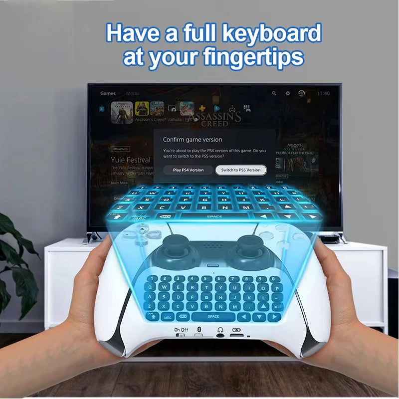 Teclado inalámbrico Bluetooth para controlador PS5 Playstation 5, accesorios de mando, kit de juego para jugadores