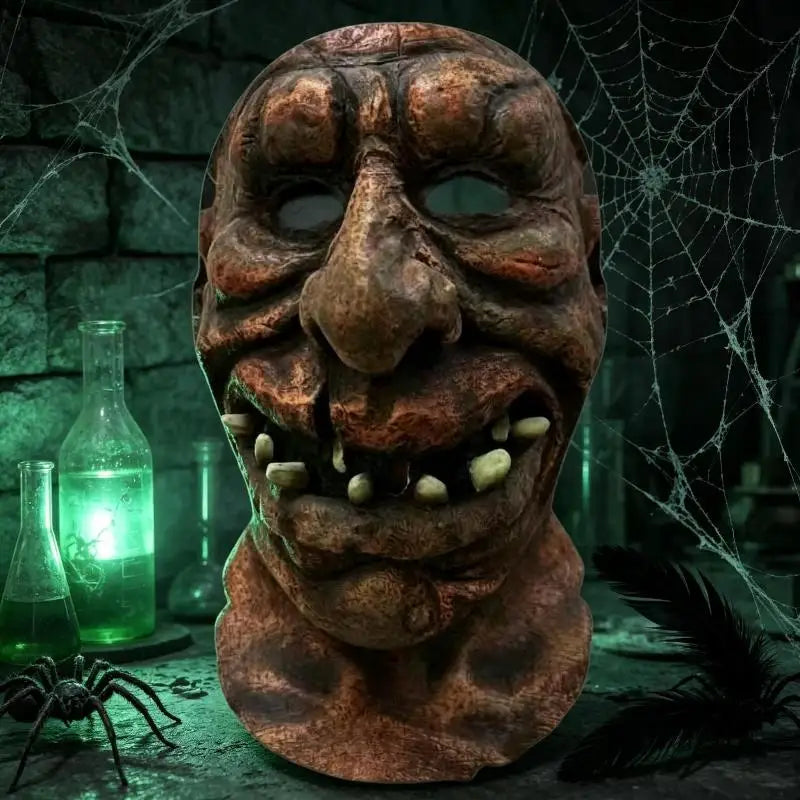 1 unidad de cubrecabeza con estampado de calavera de Halloween, máscara facial transpirable y protectora contra el sol con visibilidad, cubrecabeza para fiestas y festivales