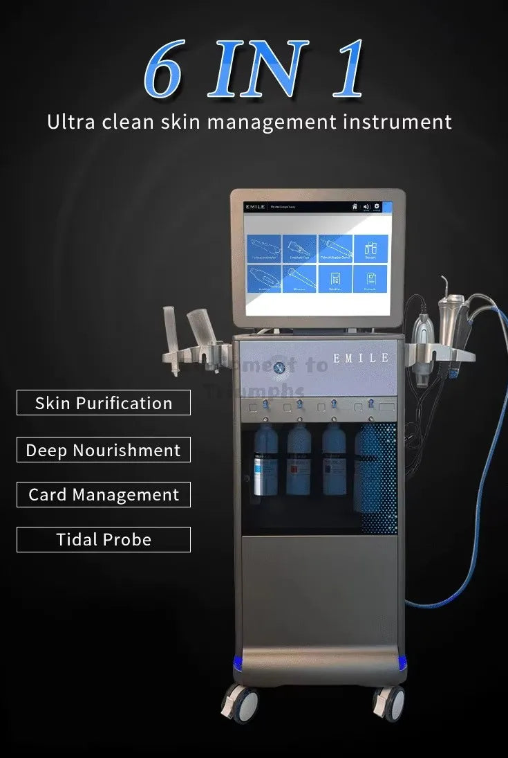 Instrumento Multifuncional 6 en 1 para el Cuidado de la Piel, Purificación, Nutrición Profunda, Reafirmación y Reparación, Dispositivo para Salones de Belleza