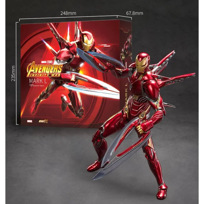 En Stock, Figura de Acción de Iron Man Mark 50 a Escala 1/10 de ZD Toys, Figura Coleccionable de los Vengadores: Infinity War, Modelo Coleccionable para Exhibición