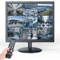 Monitor para cámaras de seguridad Eyoyo de 17 pulgadas, con resolución de 1280 x 1024, puertos AV, HDMI, VGA y BNC; compatible con la reproducción de vídeo en todos los formatos a través de USB y con mando a distancia