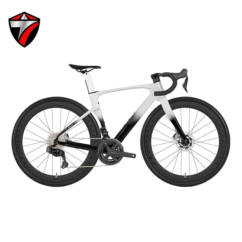Bicicleta de carretera de fibra de carbono TWITTER Gravel V3, velocidad variable electrónica SENTYEH, ES7000-1*13 velocidades, frenos de disco hidráulicos, bicicleta de gravel