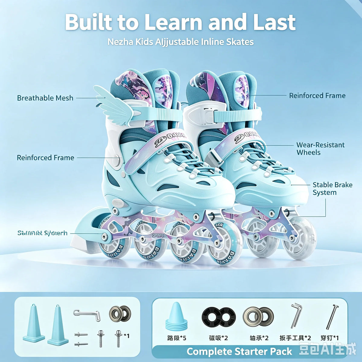 Patines de velocidad casuales para niñas jóvenes, patines de competición con ruedas LED intermitentes para principiantes adultos