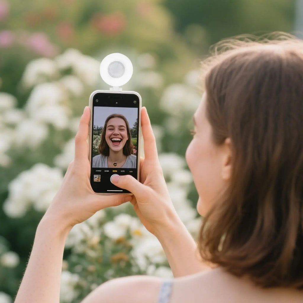 Luz de Selfie para teléfono, luz de relleno magnético para teléfono para grabación de vídeo, 3 modos de iluminación ajustable para maquillaje, cámara web para ordenador portátil