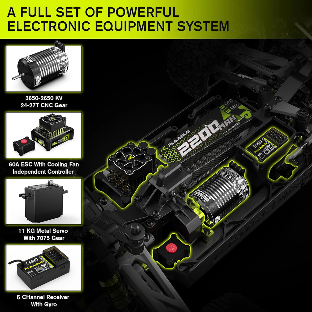 RLAARLO All-Round Terminator, Auto RC 4x4 Todoterreno, Camioneta Monstruo a Control Remoto, Escala 1:10, Auto RC de Escalada Todo Terreno