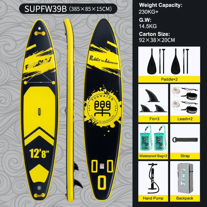 Tabla de Paddle Surf Inflable FunWater, Tabla de Remo, Tabla de Surf, Tabla SUP, 320-385CM, Tabla de Remo Antideslizante para Deportes Acuáticos