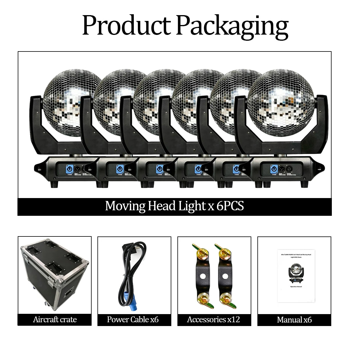 Luz de cabeza móvil tipo bola de espejos de 120W, luz de escenario rotativa DMX512 de 120W para fiestas, bares, KTV, clubes y bodas
