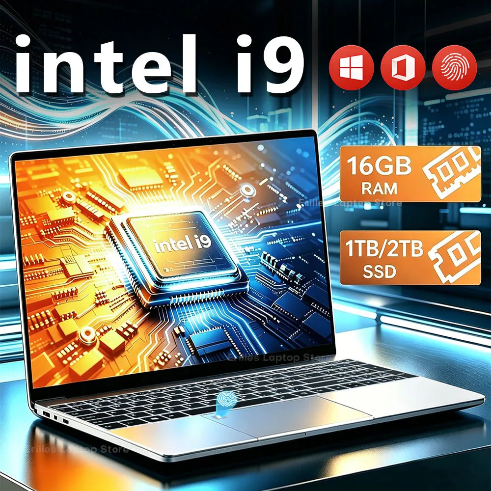 Portátiles de 15.6" con Windows 11, Intel Core I9-10980HK/I9 9900, 16GB RAM, 1TB 2TB SSD, portátil para juegos y oficina, retroiluminación, 4K, desbloqueo por huella dactilar