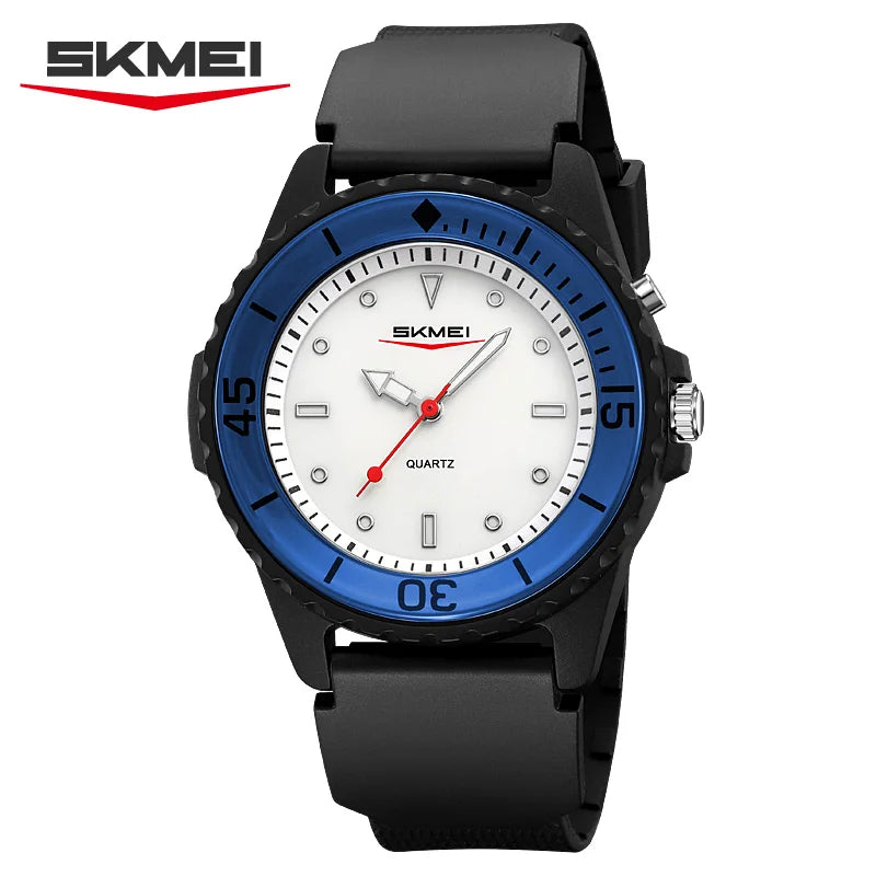 SKMEI 2433 Fashion Men’s Quartz Watch Simple Design Luminous Hands Wristwacth 50M Waterproof Sports Casual Watches for Man