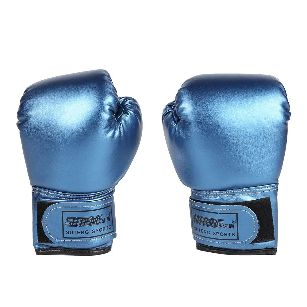 Guantes de boxeo para niños, guantes de combate MMA de cuero PU, saco de boxeo, guantes tailandeses profesionales para entrenamiento infantil, 2 uds.