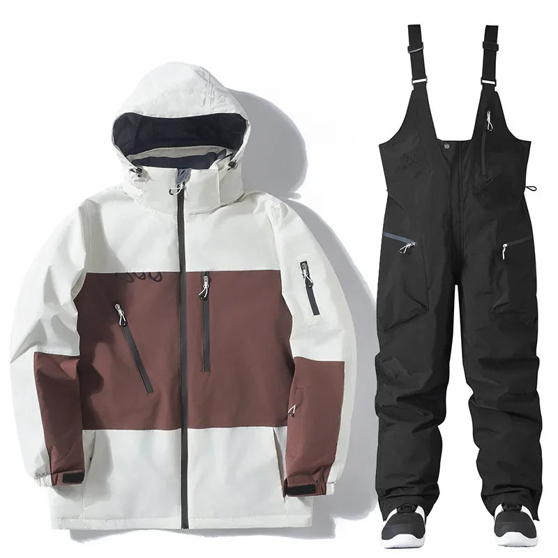 Traje de esquí térmico para hombre y mujer, temporada de nieve 24-25, pantalones impermeables para snowboard y esquí.