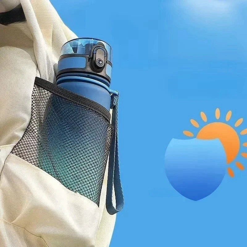 Botella de agua deportiva de gran capacidad de 1 litro, vaso de plástico de Color degradado, artículos para bebidas, viajes en la playa al aire libre, jarras portátiles para gimnasio y Fitness