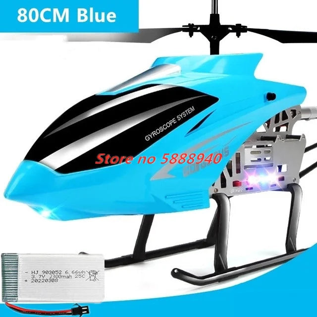 Helicóptero RC de Aleación Actualizado, 2.4G, 150M, 85CM, Gran Tamaño, Resistente a Caídas, con Luces LED, Control Remoto, Regalos