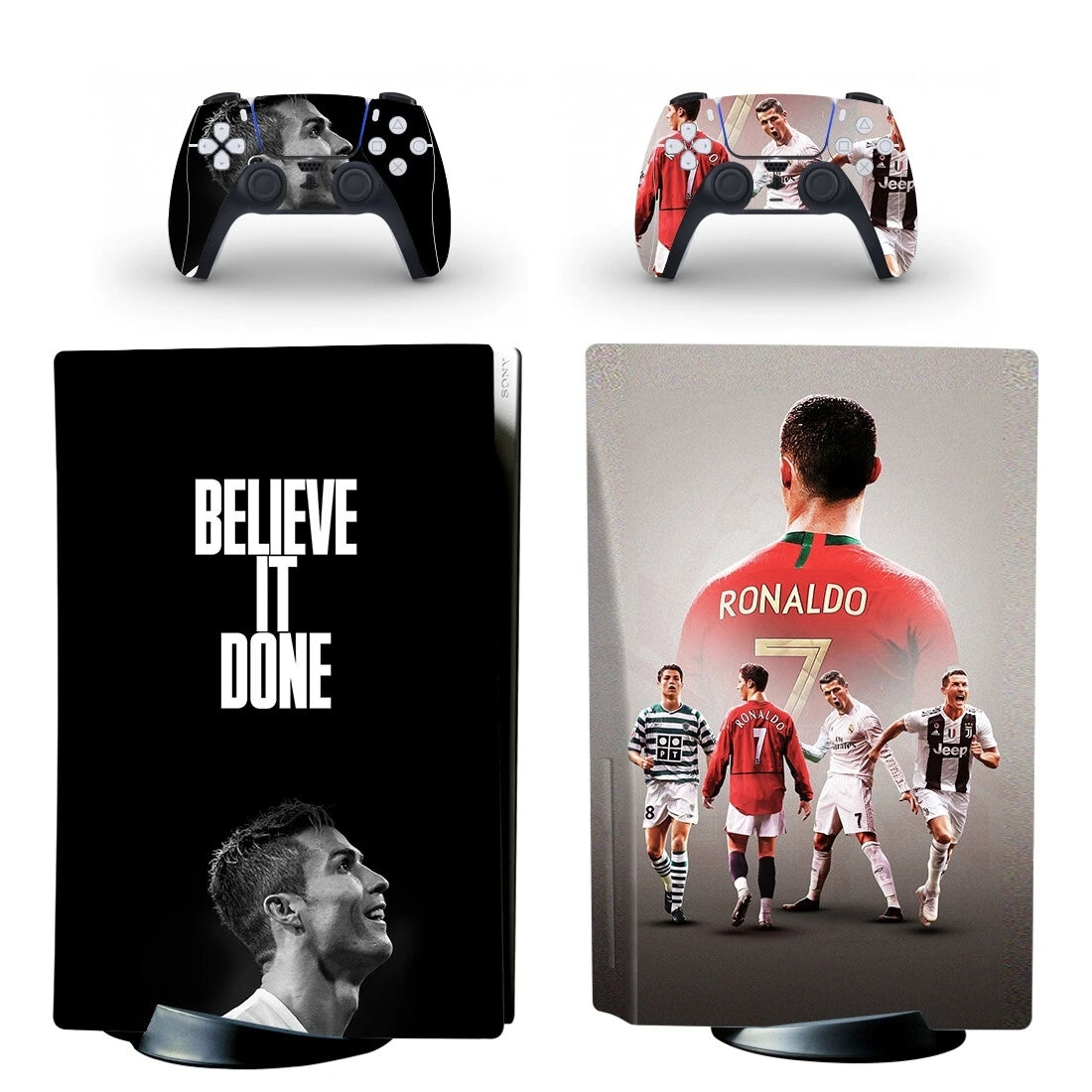 Pegatina adhesiva de vinilo "New Football Star" para consola PS5 y 2 mandos (edición disco/digital)