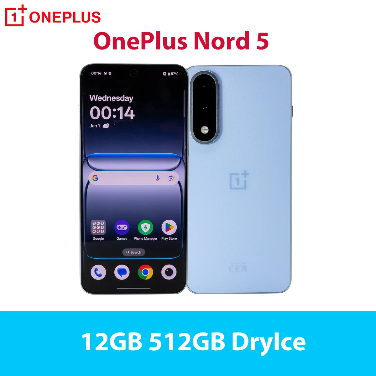 Nuevo smartphone OnePlus Nord 5 5G, Snapdragon™ 8s Gen 3, pantalla AMOLED de 6,83” a 144 Hz, 5200 mAh, 80 W SUPERVOOC, cámaras duales de 50 MP