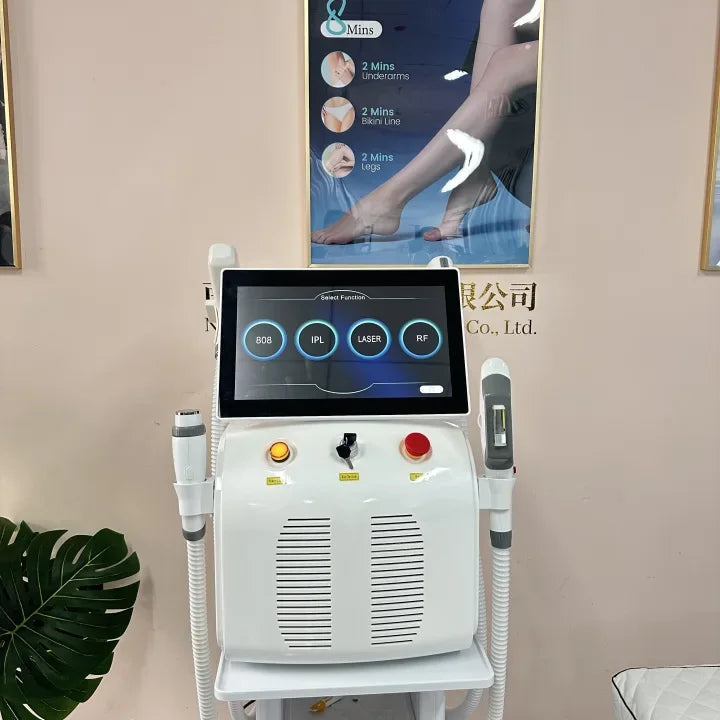 Dispositivo de Belleza Láser de Diodo 4 en 1 de 808nm de Primera Calidad, Depilación Profesional, Eliminación de Tatuajes, Eliminación de Pecas y Rejuvenecimiento de la Piel