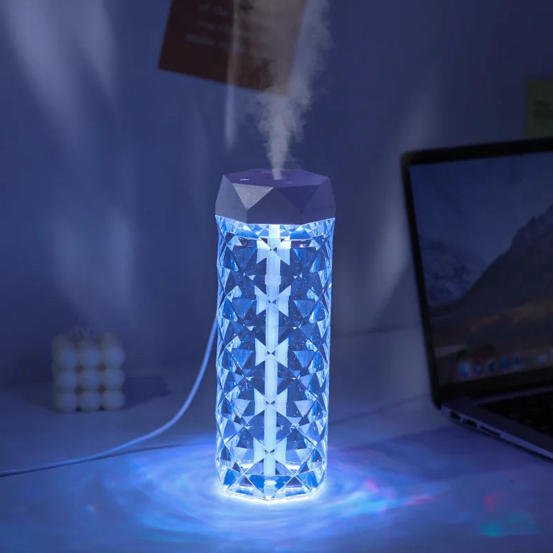 Nuevo Humidificador de cristal, lámpara de mesa USB, lámpara de noche para dormitorio, lámpara de ambiente de escritorio, máquina de aromaterapia, reposición de agua en aerosol