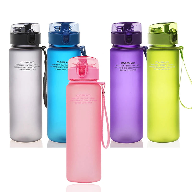 Botellas de agua escolares para niños con sello a prueba de fugas para exteriores, artículos para beber para niñas, botella de agua sin BPA, Tour esmerilado deportivo