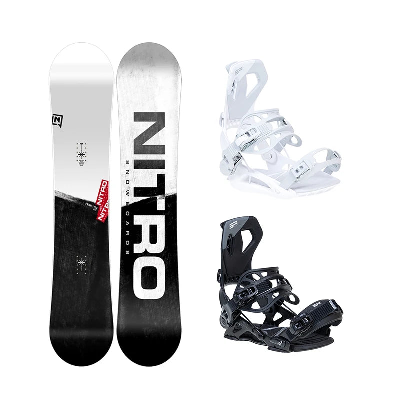 Snowboard negro ajustable Snowboard de aluminio y paquete Paquete de snowboard para hombre