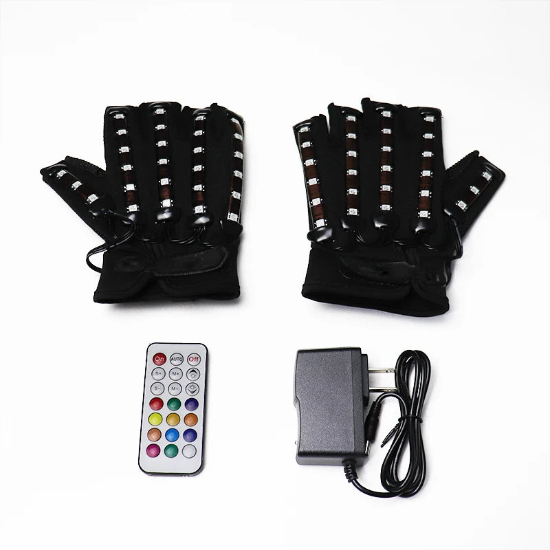 Guantes LED a todo Color, gafas brillantes, gafas iluminadas, decoración de disfraces Rave, actuaciones de baile, accesorios luminosos, decoración de Halloween