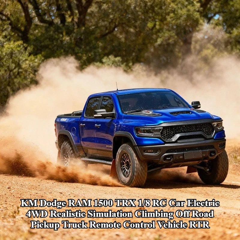 Coche RC KM Dodge RAM 1500 TRX 1/8, Eléctrico, 4WD, Simulación Realista, Todoterreno, Camioneta, Vehículo a Control Remoto RTR
