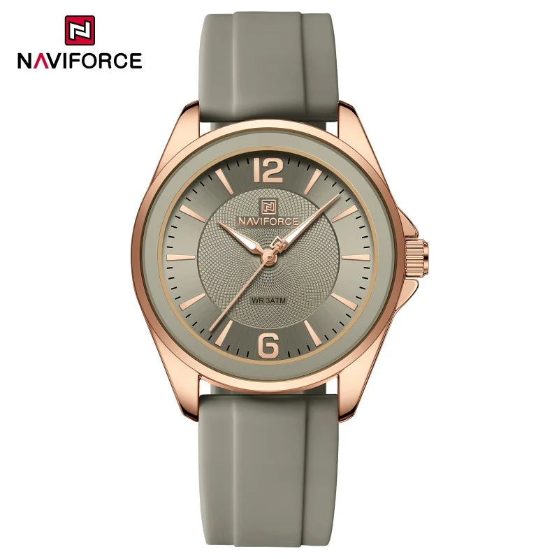 Nuevo estilo NAVIFORCE Relojes para mujer Reloj de pulsera deportivo con correa de silicona Reloj de cuarzo para mujer Reloj de regalo Reloj Mujer Relojes Femeninos