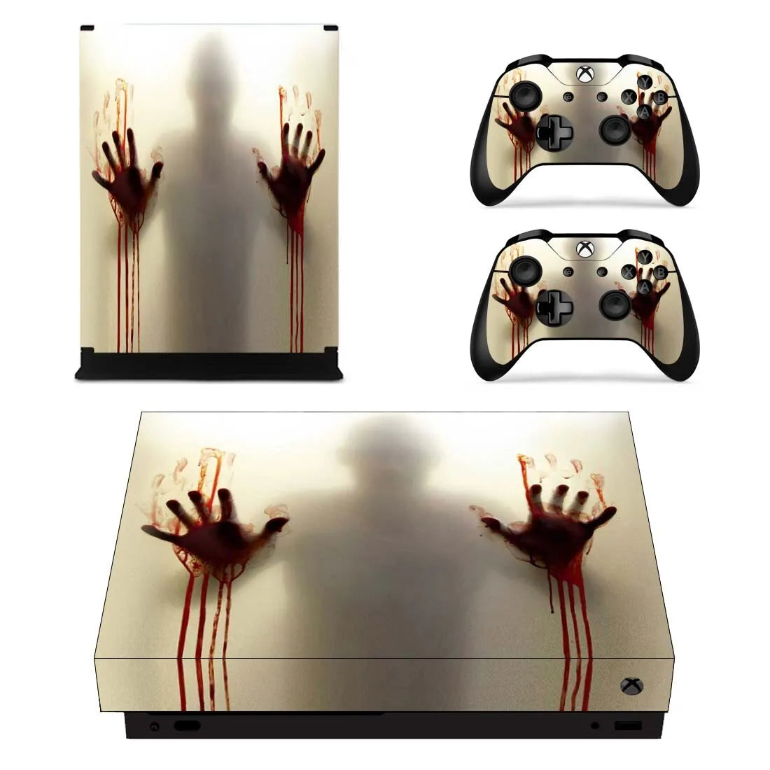 Personalización, diseño personalizado, vinilos adhesivos para cubrir completamente la consola y el mando de Xbox One X