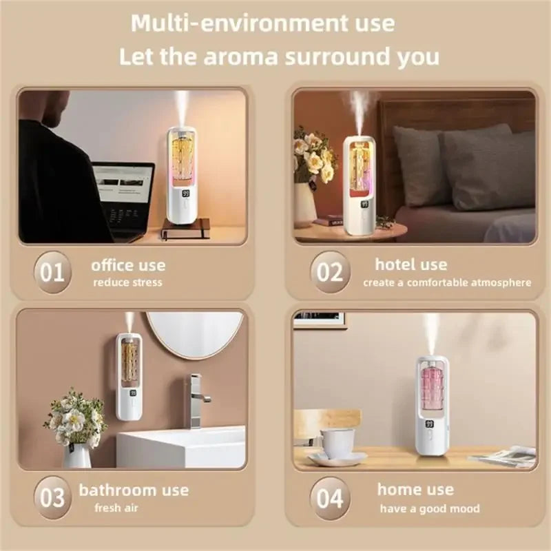 Difusor de aroma, humidificador, fragancia, aceite esencial, máquina de aromaterapia, ambientador, baño, desodorización, dormitorio de hotel