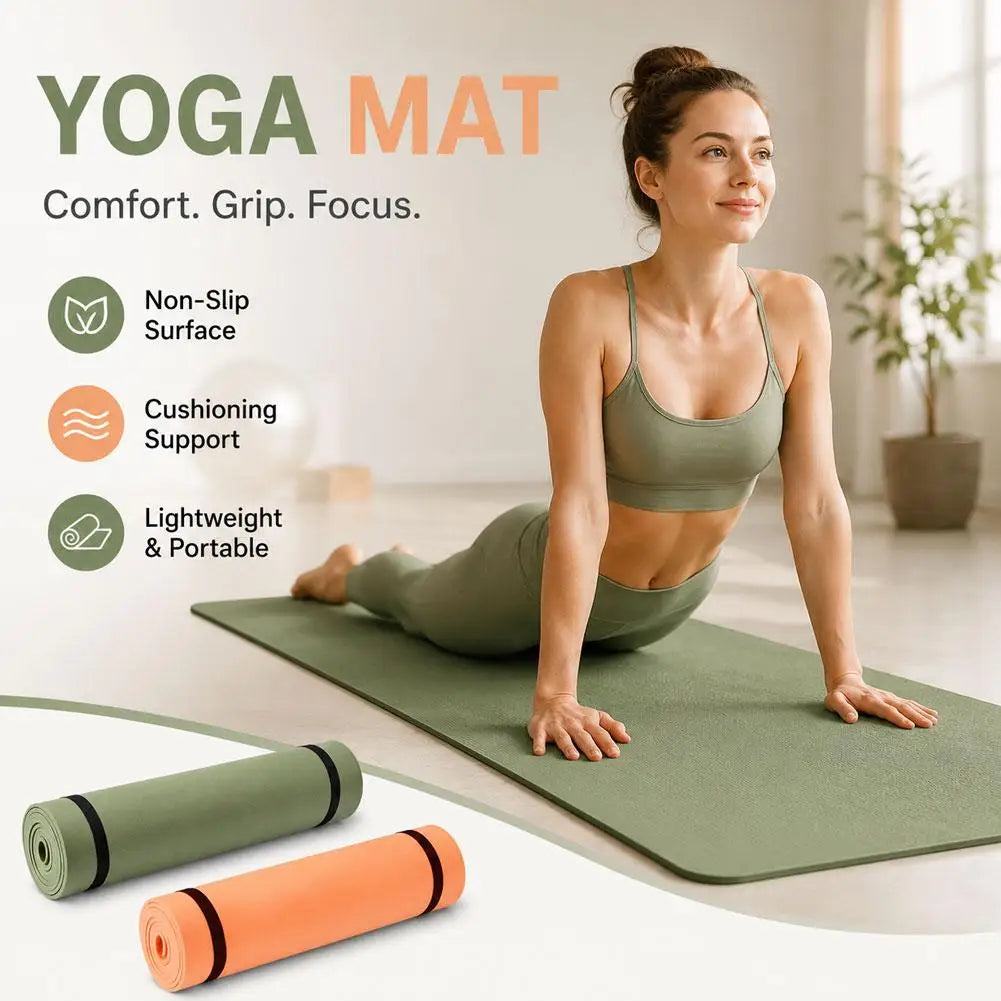 1PCS Tapete de Yoga Plegable para Ejercicio, Tapete de Pilates, Tapete de Espuma Gruesa y Cómoda para Entrenamiento, Tapete Portátil para Viajes y Ejercicio