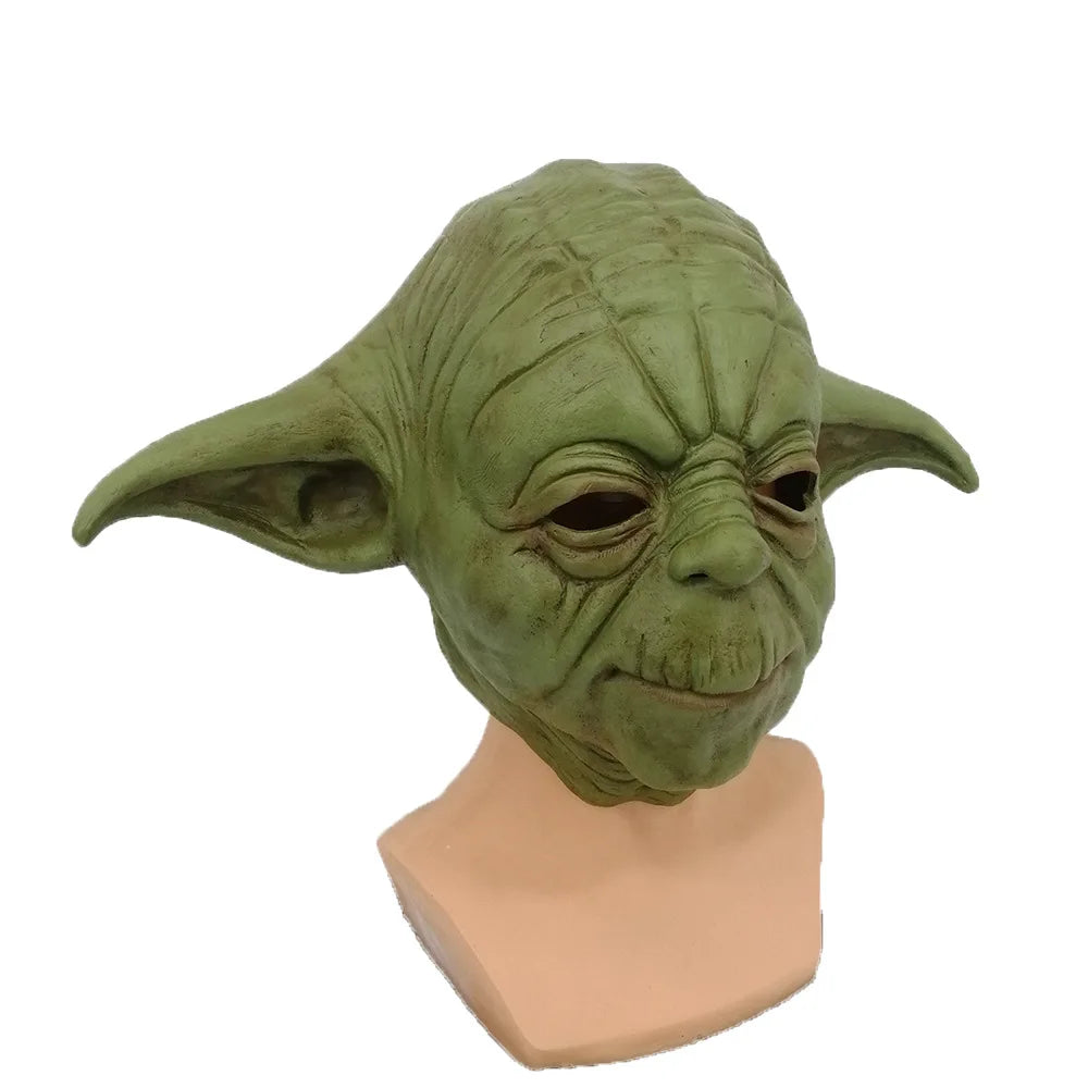 Máscara de maestro Yoda, disfraz de Cosplay, casco de látex, accesorios de accesorios para fiesta de Halloween y Carnaval
