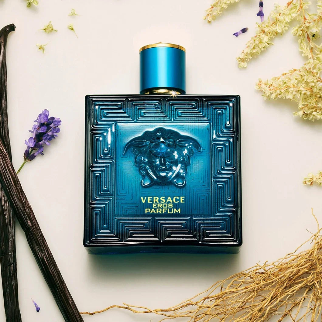 Versace Eros Eau de Parfum 100 ml para Hombre - Fragancia Aromática y Sensual con Notas de Menta, Vainilla y Cedro