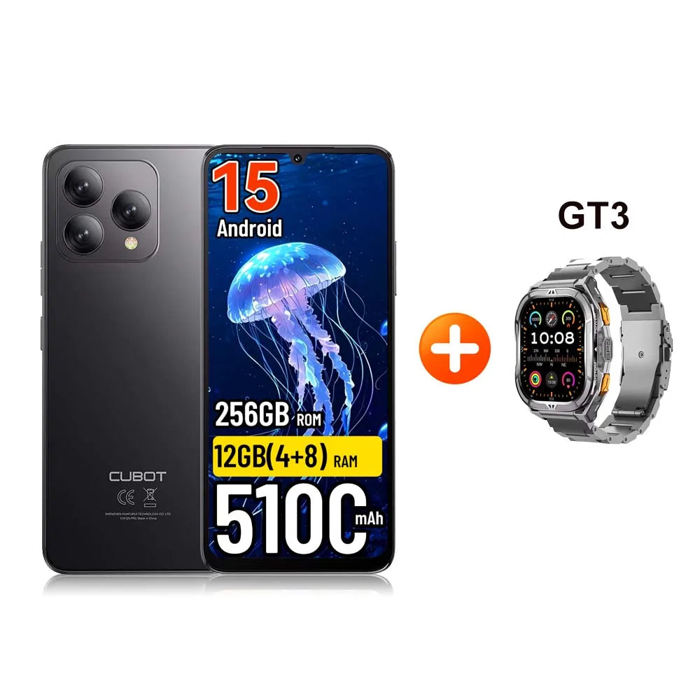 [Envío desde Polonia] Cubot A40 12GB(4+8)+256GB 6.88'' 120Hz 5100mAh Smartphone Android 15 NFC Reconocimiento facial Teléfono 4G