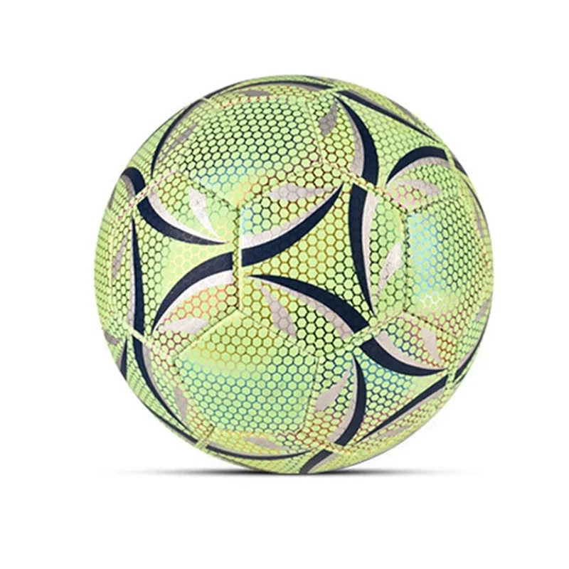Balón de Fútbol Reflectante BA-Outdoor Glow, Balón Oficial Número 5, Balón de PU para Entrenamiento y Partidos, Fútbol Topu para