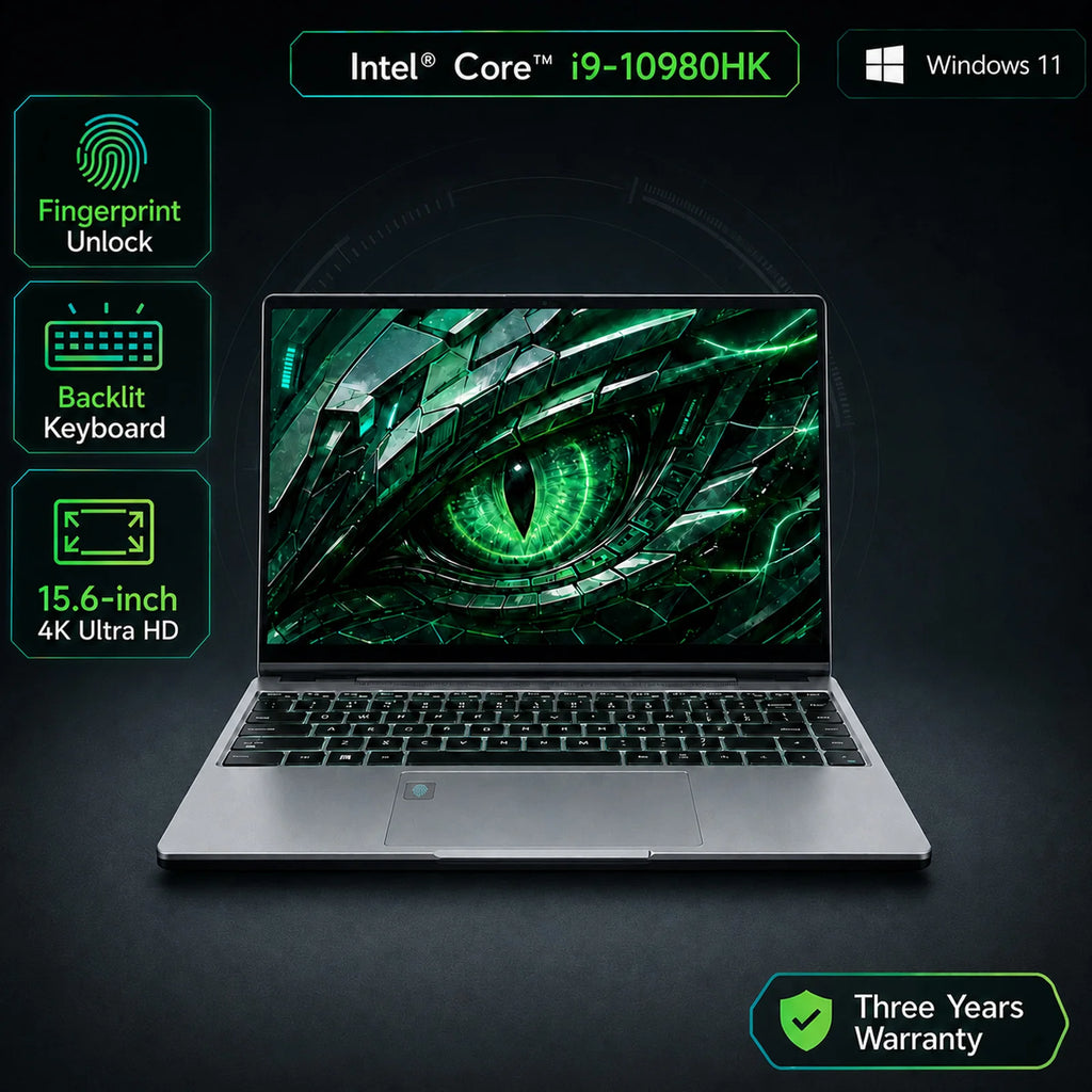 Computadora Portátil Windows 11 Pro, Intel Core I9-10980HK, 16GB RAM, 1TB SSD, para Oficina, Juegos y Estudio