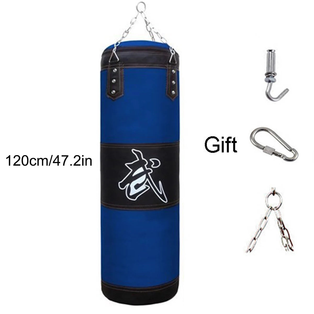 Saco de arena para boxeo, saco de boxeo pesado con gancho de techo, cadena de acero, entrenamiento físico, MMA, Kickboxing, Muay Thai, Karate, Taekwondo