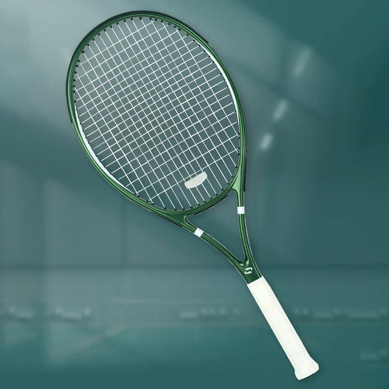 Raquetas de tenis de fibra de carbono, raquetas de tenis profesionales para competición, raqueta de entrenamiento resistente y duradera, equipo deportivo portátil