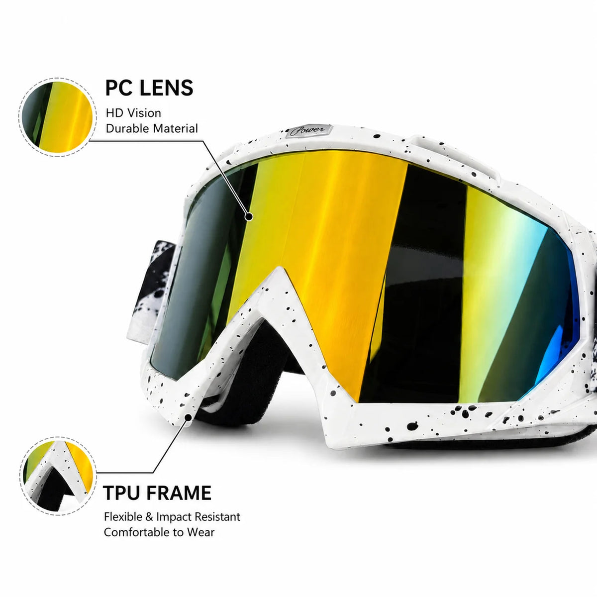 Gafas de esquí, ciclismo, motocicleta, gafas a prueba de viento, UV400, gafas de nieve para snowboard, gafas de esquí para deportes al aire libre de invierno